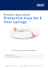 Protective hose for E floor springs  * Product data sheet EN