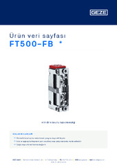 FT500-FB  * Ürün veri sayfası TR