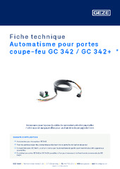Automatisme pour portes coupe-feu GC 342 / GC 342+  * Fiche technique FR