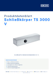 Schließkörper TS 3000 V Produktdatenblatt DE