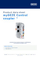 myGEZE Control coupler  * Product data sheet EN