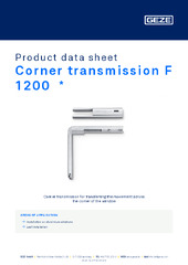 Corner transmission F 1200  * Product data sheet EN