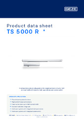 TS 5000 R  * Product data sheet EN