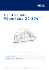Väderkåpa GC 304  * Produktdatablad SV
