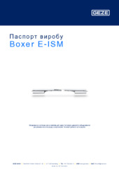 Boxer E-ISM Паспорт виробу UK