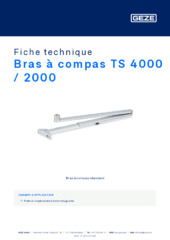 Bras à compas TS 4000 / 2000 Fiche technique FR