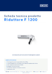 Riduttore F 1200 Scheda tecnica prodotto IT