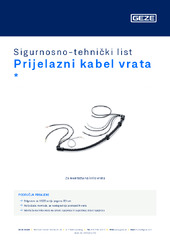 Prijelazni kabel vrata  * Sigurnosno-tehnički list HR