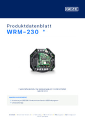 WRM-230  * Produktdatenblatt DE
