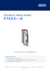 FT502--B Product data sheet EN