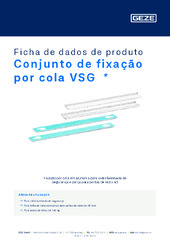 Conjunto de fixação por cola VSG  * Ficha de dados de produto PT