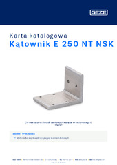Kątownik E 250 NT NSK Karta katalogowa PL