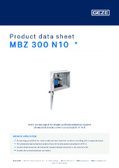 MBZ 300 N10  * Product data sheet EN