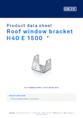 Roof window bracket H40 E 1500 | GEZE