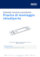 Piastra di montaggio chiudiporta Scheda tecnica prodotto IT