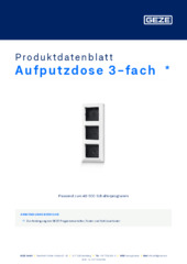 Aufputzdose 3-fach  * Produktdatenblatt DE