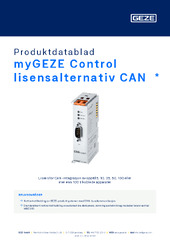 myGEZE Control lisensalternativ CAN  * Produktdatablad NB