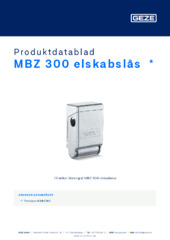MBZ 300 elskabslås  * Produktdatablad DA