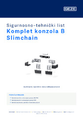 Komplet konzola B Slimchain Sigurnosno-tehnički list HR