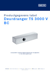 Deurdranger TS 3000 V BC Productgegevens tabel NL
