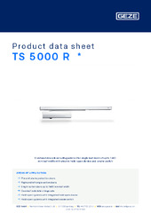 TS 5000 R  * Product data sheet EN