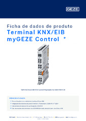 Terminal KNX/EIB myGEZE Control  * Ficha de dados de produto PT