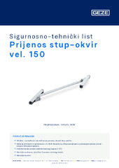Prijenos stup-okvir vel. 150 Sigurnosno-tehnički list HR