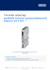 myGEZE Control potenciálelosztó kapocs 24 V DC  * Termék adatlap HU