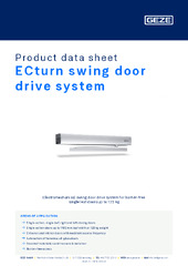 ECturn swing door drive system Product data sheet EN