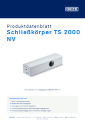 Schließkörper TS 2000 NV Produktdatenblatt DE