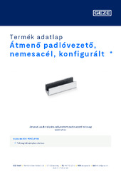 Átmenő padlóvezető, nemesacél, konfigurált  * Termék adatlap HU