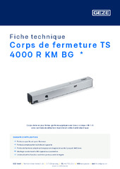 Corps de fermeture TS 4000 R KM BG  * Fiche technique FR
