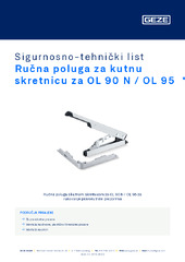 Ručna poluga za kutnu skretnicu za OL 90 N / OL 95  * Sigurnosno-tehnički list HR