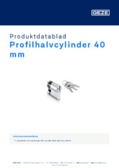 Profilhalvcylinder 40 mm Produktdatablad SV