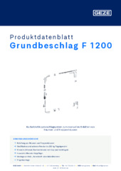 Grundbeschlag F 1200 Produktdatenblatt DE