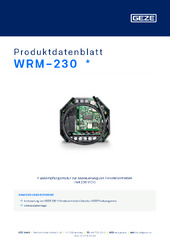WRM-230  * Produktdatenblatt DE