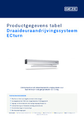 Draaideuraandrijvingssysteem ECturn Productgegevens tabel NL