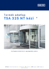 TSA 325 NT kézi  * Termék adatlap HU