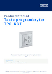 Taste programbryter TPS-KDT Produktdatablad NB