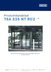 TSA 325 NT RC2  * Produktdatablad NB