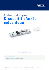 Dispositif d'arrêt mécanique Fiche technique FR