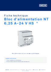 Bloc d’alimentation NT 6,25 A-24 V HS  * Fiche technique FR