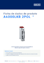 A4000LKB 2POL  * Ficha de dados de produto PT
