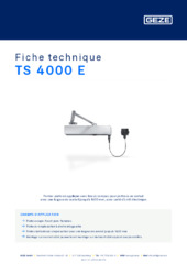 TS 4000 E Fiche technique FR