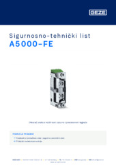 A5000-FE Sigurnosno-tehnički list HR