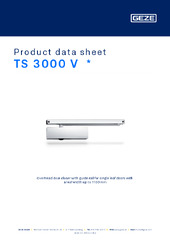 TS 3000 V  * Product data sheet EN