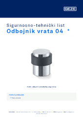 Odbojnik vrata 04  * Sigurnosno-tehnički list HR