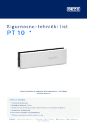 PT 10  * Sigurnosno-tehnički list HR