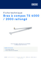 Bras à compas TS 4000 / 2000 rallongé Fiche technique FR
