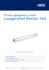 Loopprofiel Perlan 140 Productgegevens tabel NL